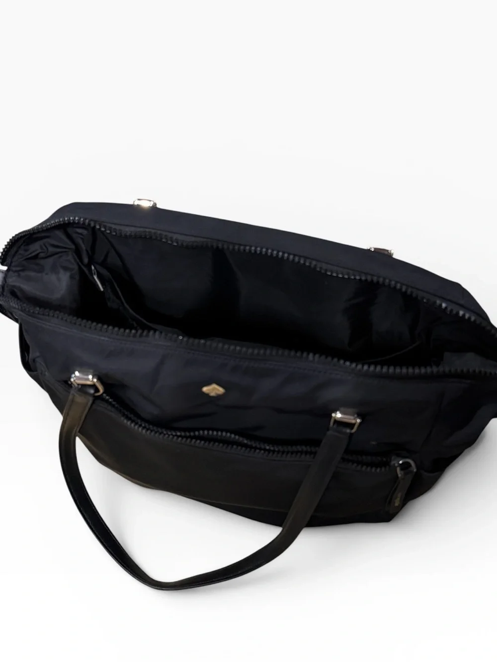Kate Spade Jae Black Nylon Baby Diaper Bag Tote with Changing Pad